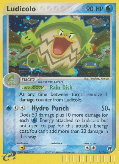 Ludicolo (7/100) [EX: Sandstorm] | Jomio and Rueliete's Cards and Comics
