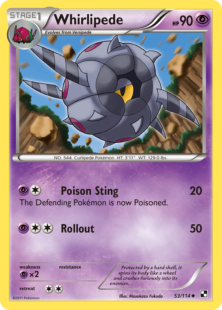 Whirlipede (53/114) [Black & White: Base Set] | Jomio and Rueliete's Cards and Comics
