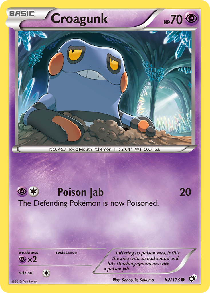 Croagunk (62/113) [Black & White: Legendary Treasures] | Jomio and Rueliete's Cards and Comics