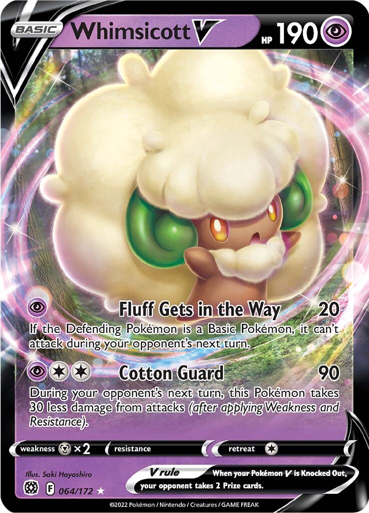 Whimsicott V (064/172) [Sword & Shield: Brilliant Stars] | Jomio and Rueliete's Cards and Comics