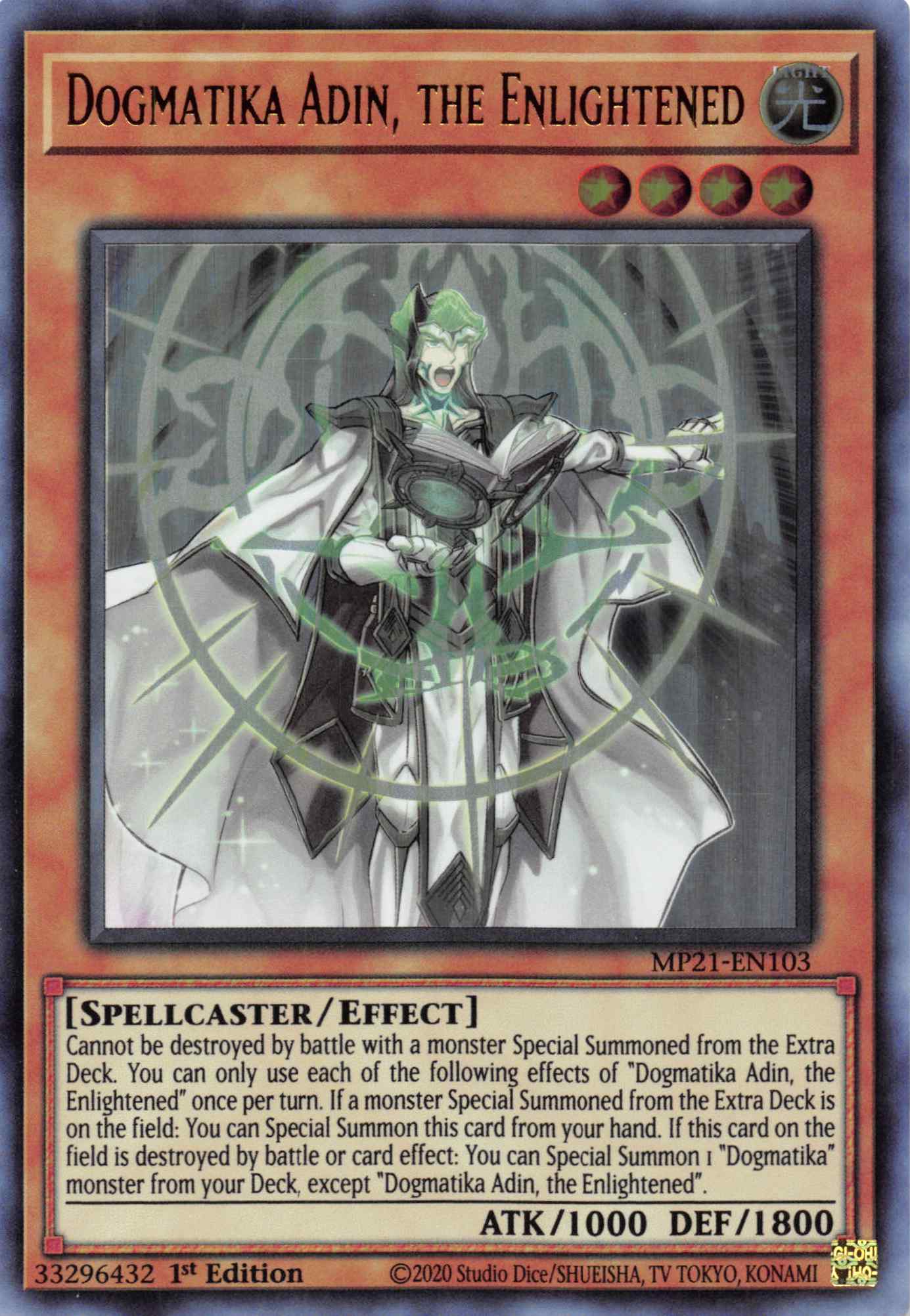 Dogmatika Adin, the Enlightened [MP21-EN103] Ultra Rare | Jomio and Rueliete's Cards and Comics