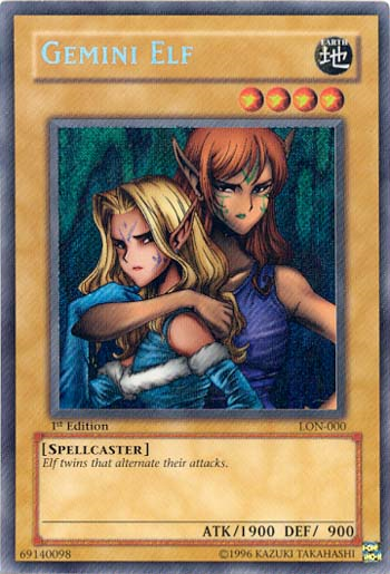 Gemini Elf [LON-000] Secret Rare | Jomio and Rueliete's Cards and Comics