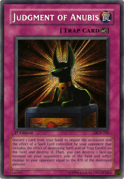 Judgment of Anubis [DCR-105] Secret Rare | Jomio and Rueliete's Cards and Comics