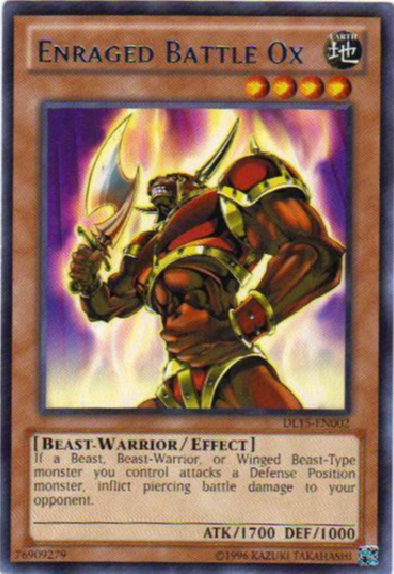 Enraged Battle Ox (Blue) [DL15-EN002] Rare | Jomio and Rueliete's Cards and Comics