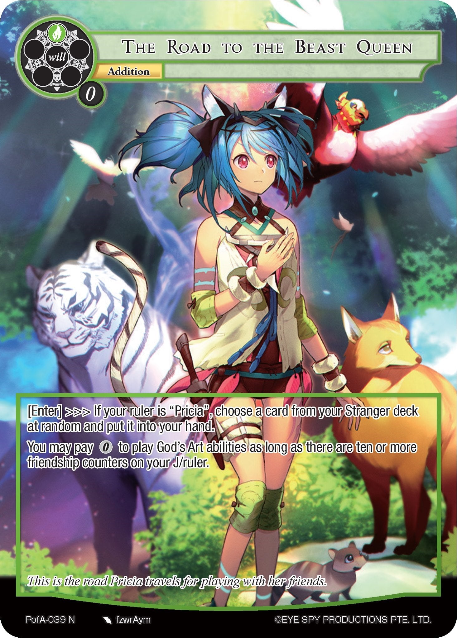 The Road to the Beast Queen (Full Art) (PofA-039) [Alice Origin IV: Prologue of Attoractia] | Jomio and Rueliete's Cards and Comics