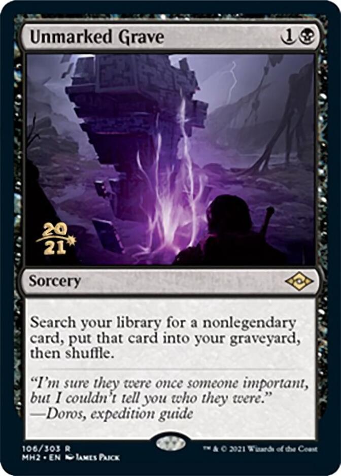 Unmarked Grave [Modern Horizons 2 Prerelease Promos] | Jomio and Rueliete's Cards and Comics