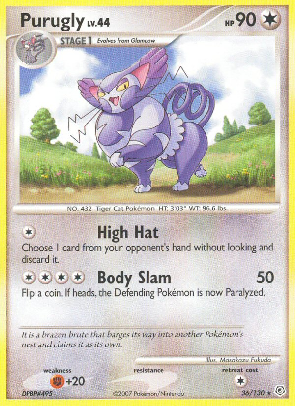 Purugly (36/130) [Diamond & Pearl: Base Set] | Jomio and Rueliete's Cards and Comics