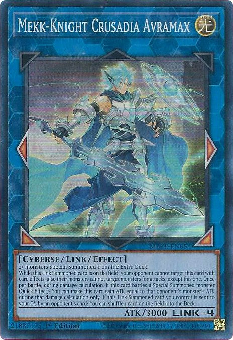 Mekk-Knight Crusadia Avramax [MAZE-EN054] Super Rare | Jomio and Rueliete's Cards and Comics