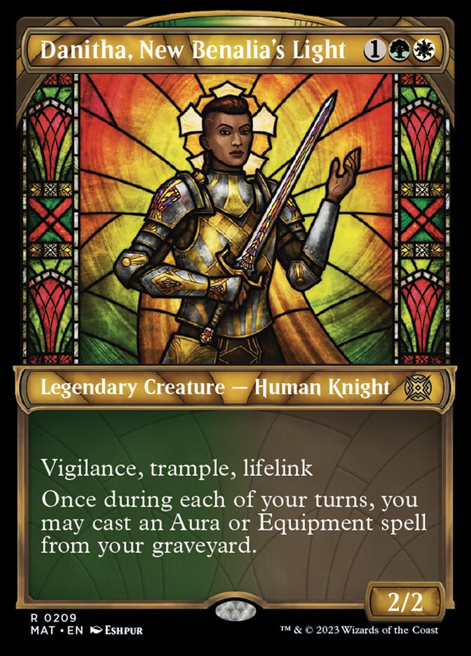 Danitha, New Benalia's Light (Showcase Halo Foil) [March of the Machine: The Aftermath] | Jomio and Rueliete's Cards and Comics