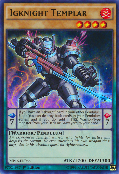Igknight Templar [MP16-EN066] Ultra Rare | Jomio and Rueliete's Cards and Comics