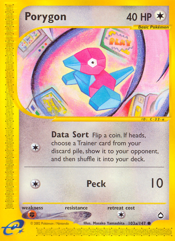 Porygon (103a/147) [Aquapolis] | Jomio and Rueliete's Cards and Comics