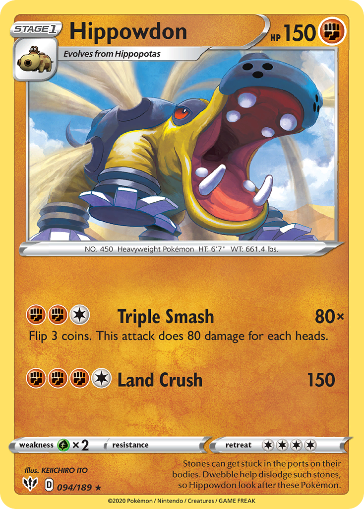 Hippowdon (094/189) [Sword & Shield: Darkness Ablaze] | Jomio and Rueliete's Cards and Comics