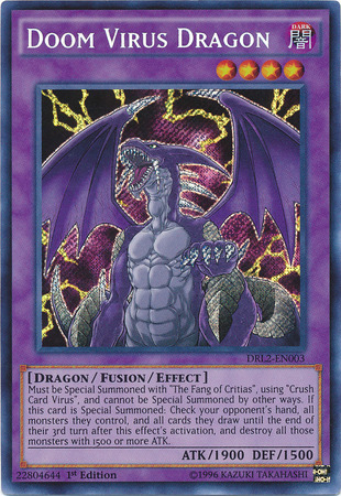Doom Virus Dragon [DRL2-EN003] Secret Rare | Jomio and Rueliete's Cards and Comics