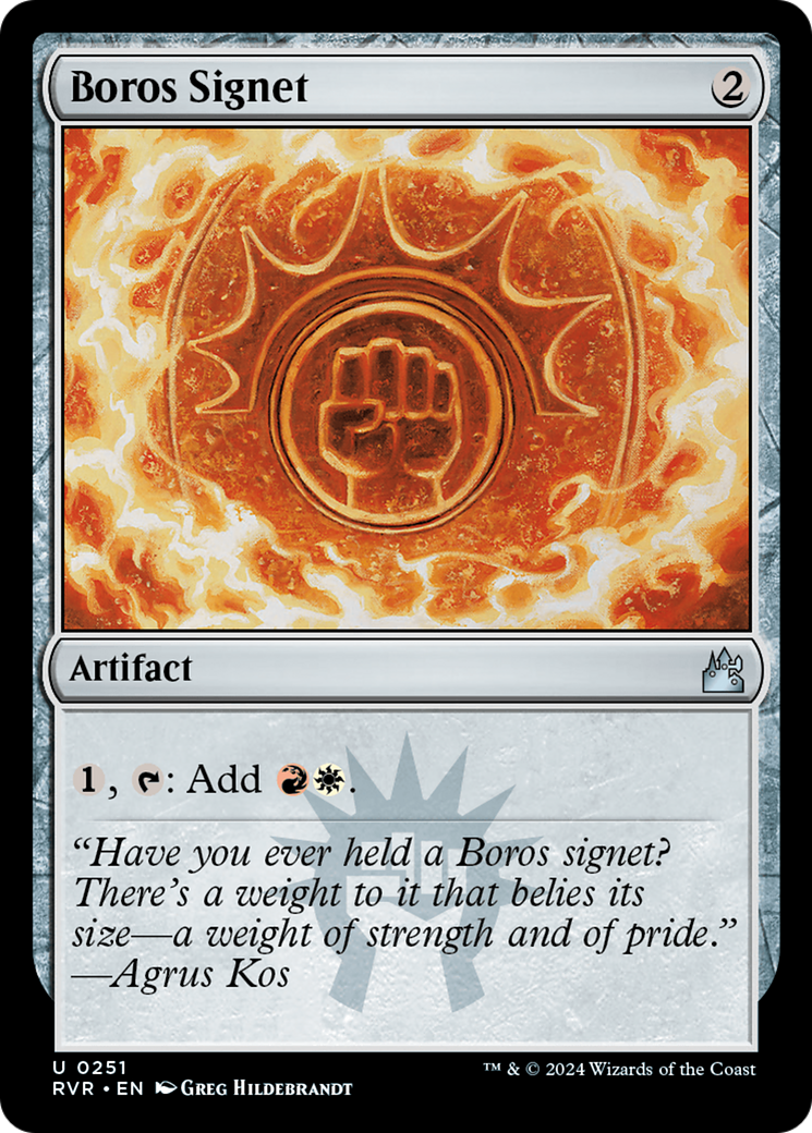 Boros Signet [Ravnica Remastered] | Jomio and Rueliete's Cards and Comics