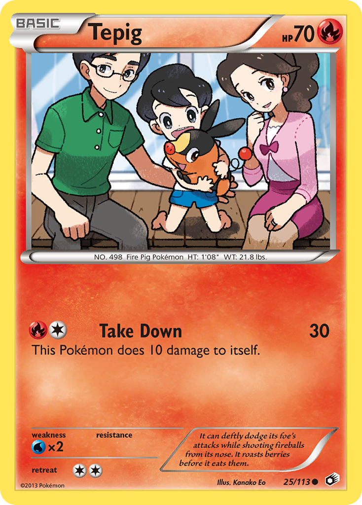 Tepig (25/113) [Black & White: Legendary Treasures] | Jomio and Rueliete's Cards and Comics
