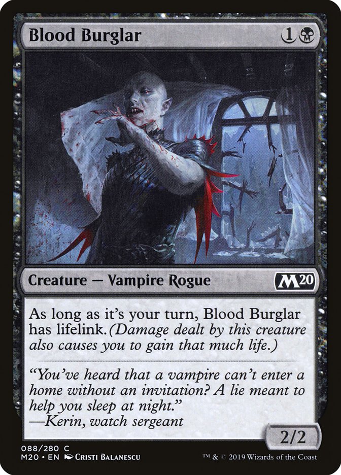 Blood Burglar [Core Set 2020] | Jomio and Rueliete's Cards and Comics