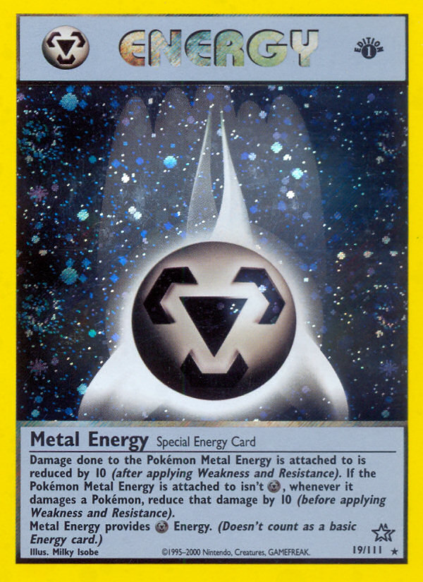 Metal Energy (19/111) [Neo Genesis 1st Edition] | Jomio and Rueliete's Cards and Comics
