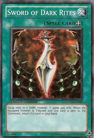 Sword of Dark Rites [GLD4-EN042] Common | Jomio and Rueliete's Cards and Comics