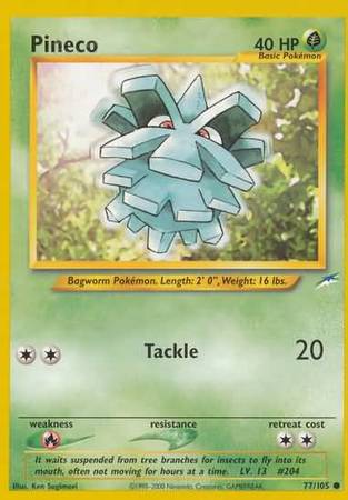 Pineco (77/105) [Neo Destiny Unlimited] | Jomio and Rueliete's Cards and Comics