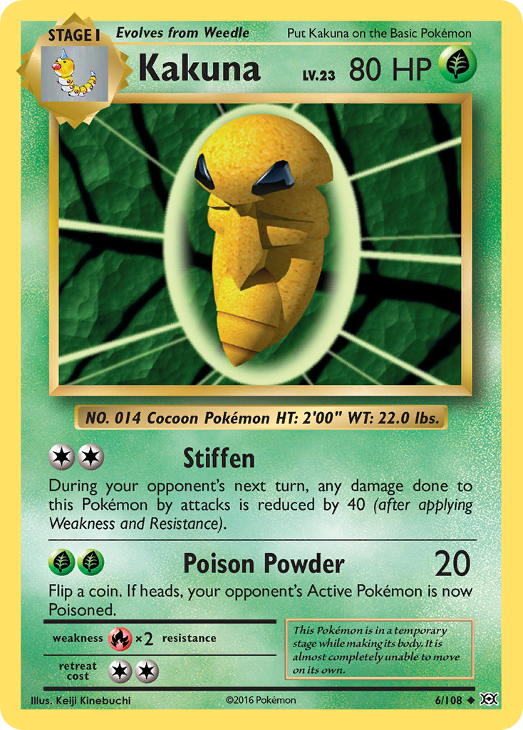 Kakuna (6/108) [XY: Evolutions] | Jomio and Rueliete's Cards and Comics