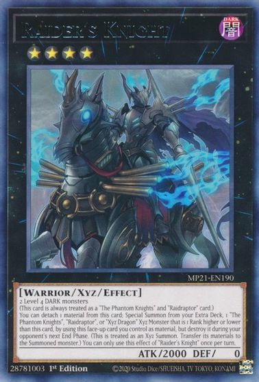 Raider's Knight [MP21-EN190] Rare | Jomio and Rueliete's Cards and Comics