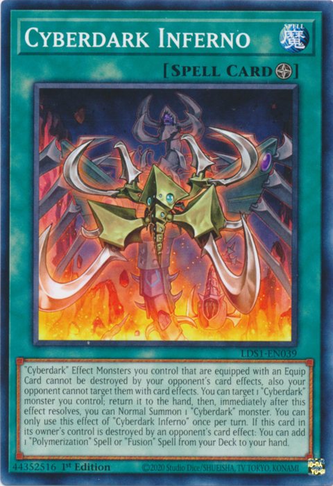 Cyberdark Inferno [LDS1-EN039] Common | Jomio and Rueliete's Cards and Comics
