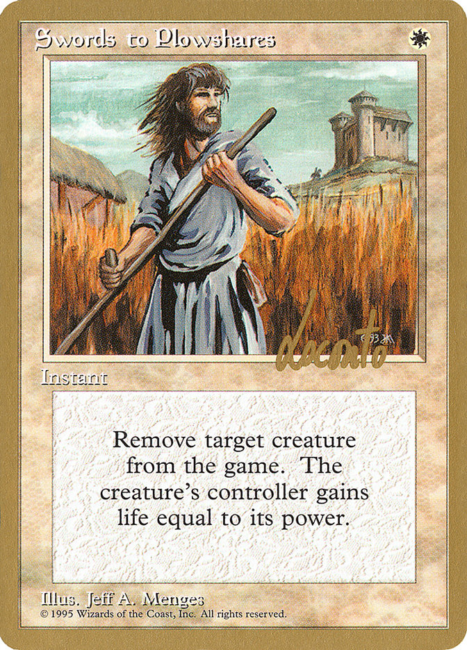 Swords to Plowshares (Michael Loconto) [Pro Tour Collector Set] | Jomio and Rueliete's Cards and Comics