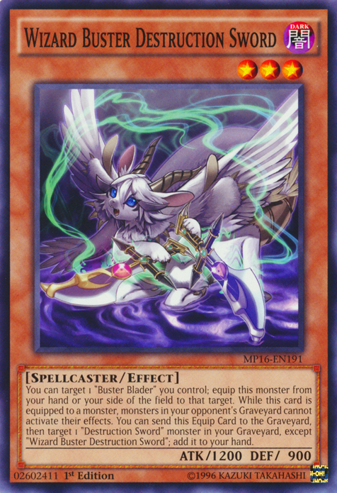 Wizard Buster Destruction Sword [MP16-EN191] Common | Jomio and Rueliete's Cards and Comics