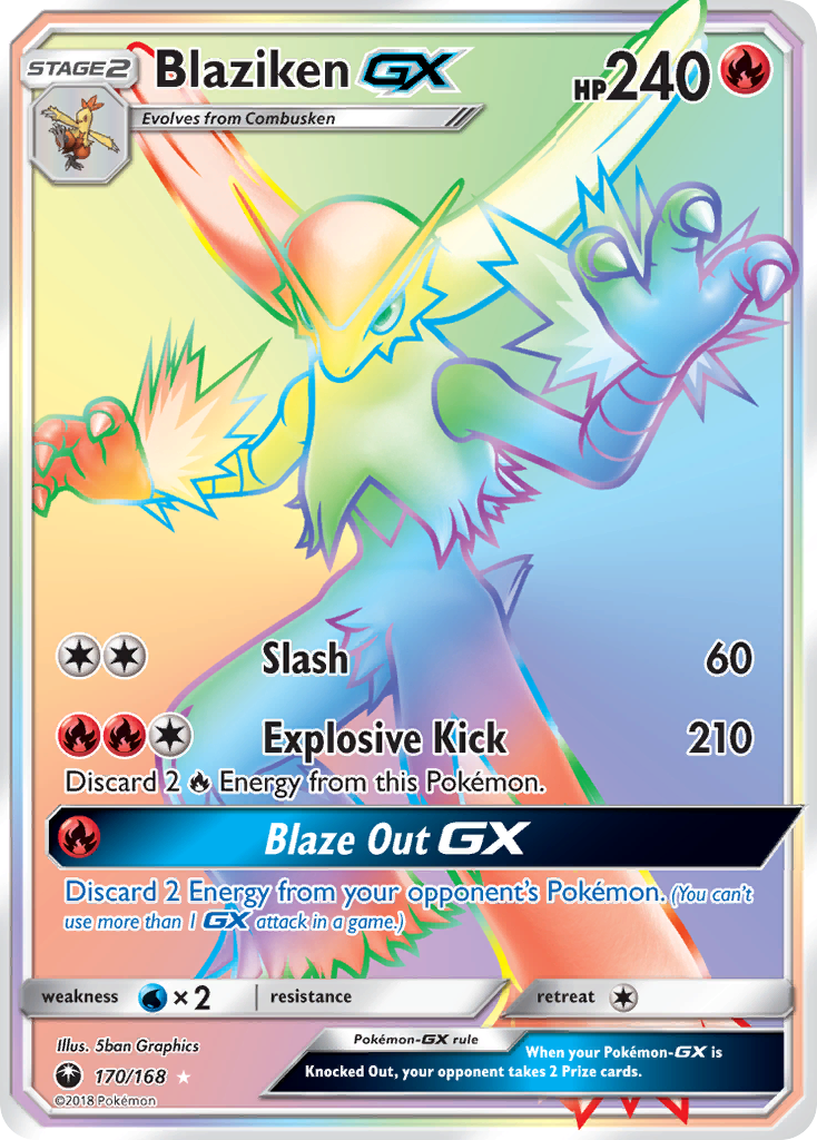 Blaziken GX (170/168) [Sun & Moon: Celestial Storm] | Jomio and Rueliete's Cards and Comics