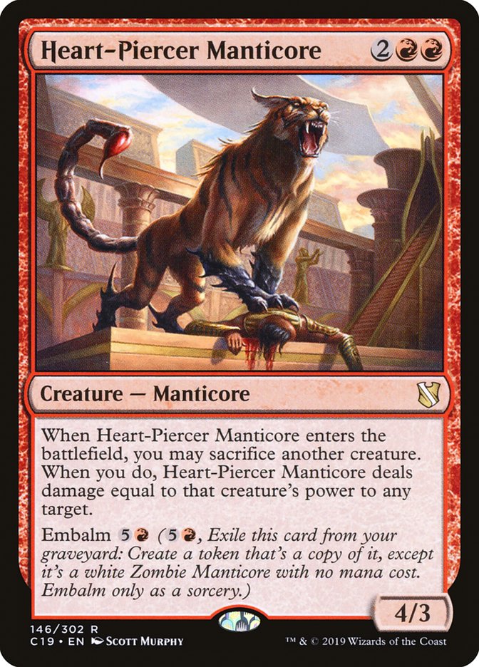 Heart-Piercer Manticore [Commander 2019] | Jomio and Rueliete's Cards and Comics