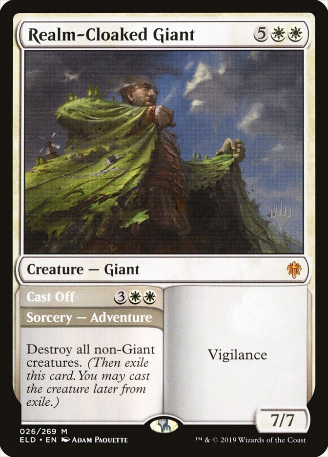 Realm-Cloaked Giant // Cast Off (Promo Pack) [Throne of Eldraine Promos] | Jomio and Rueliete's Cards and Comics