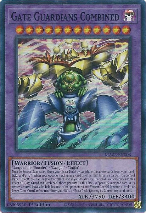 Gate Guardians Combined [MAZE-EN003] Super Rare | Jomio and Rueliete's Cards and Comics