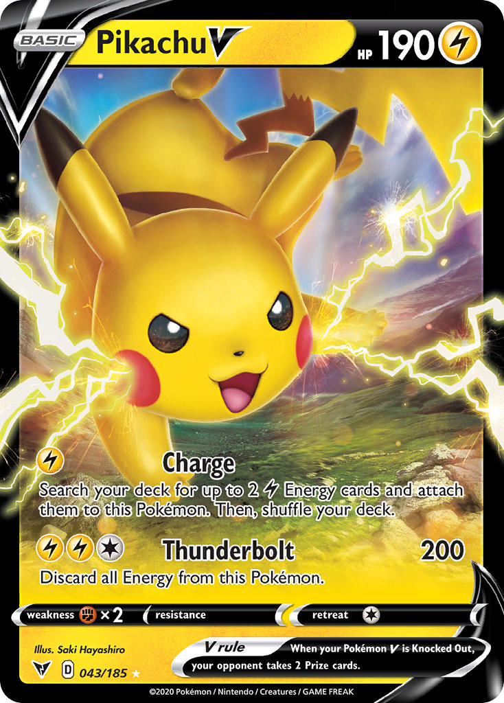Pikachu V (043/185) [Sword & Shield: Vivid Voltage] | Jomio and Rueliete's Cards and Comics