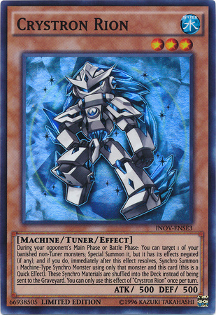 Crystron Rion [INOV-ENSE3] Super Rare | Jomio and Rueliete's Cards and Comics