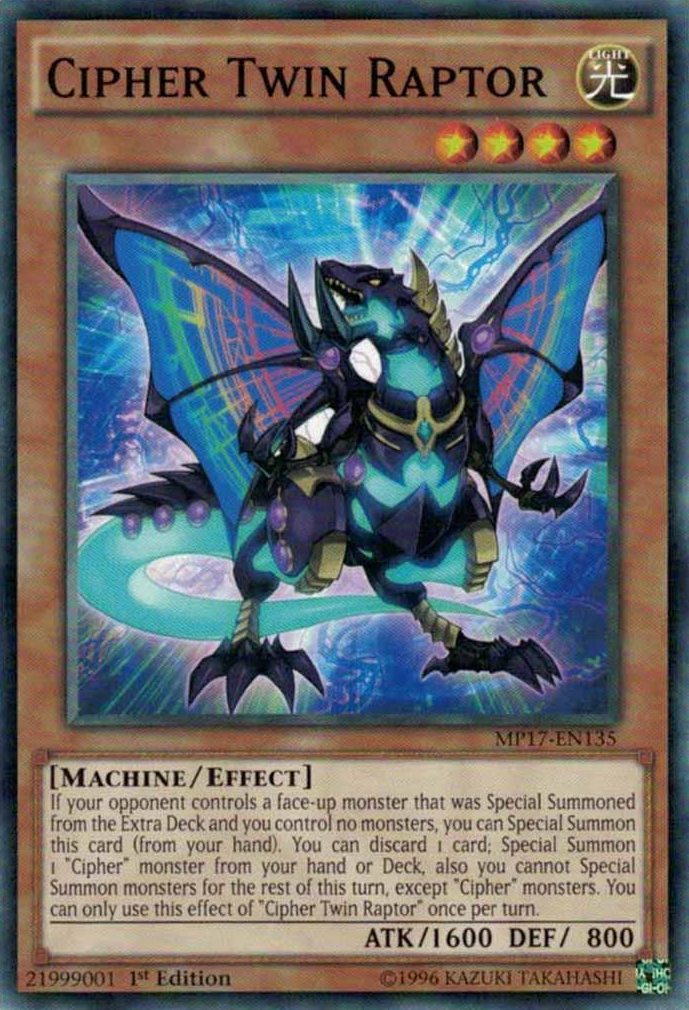 Cipher Twin Raptor [MP17-EN135] Common | Jomio and Rueliete's Cards and Comics