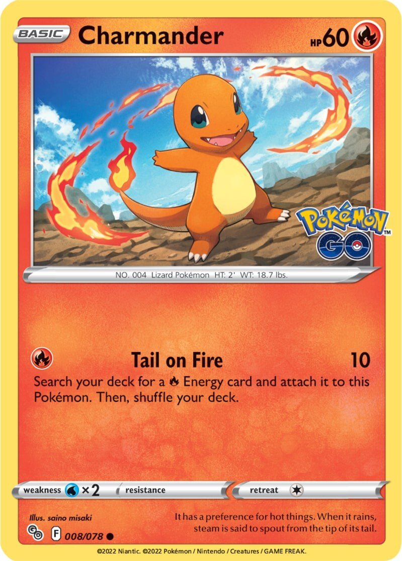 Charmander (008/078) [Pokémon GO] | Jomio and Rueliete's Cards and Comics