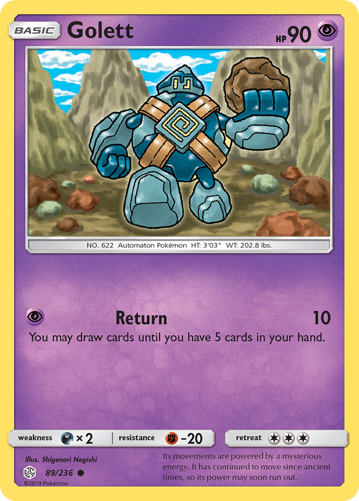 Golett (89/236) [Sun & Moon: Cosmic Eclipse] | Jomio and Rueliete's Cards and Comics