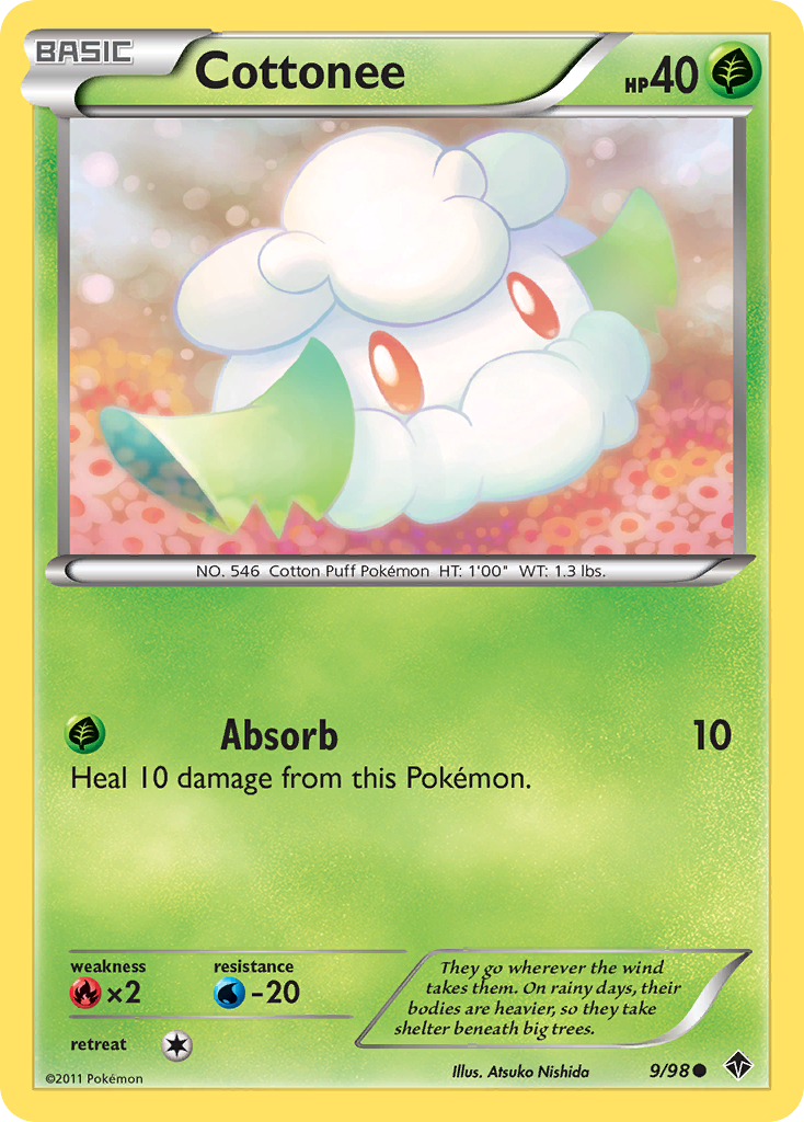 Cottonee (9/98) [Black & White: Emerging Powers] | Jomio and Rueliete's Cards and Comics