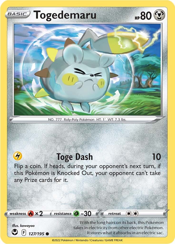 Togedemaru (127/195) [Sword & Shield: Silver Tempest] | Jomio and Rueliete's Cards and Comics