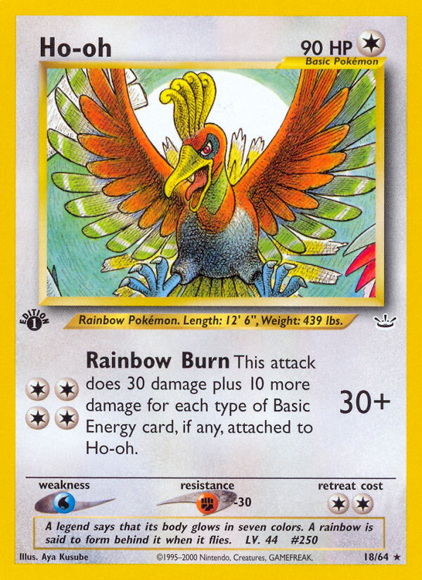Ho-oh (18/64) [Neo Revelation 1st Edition] | Jomio and Rueliete's Cards and Comics