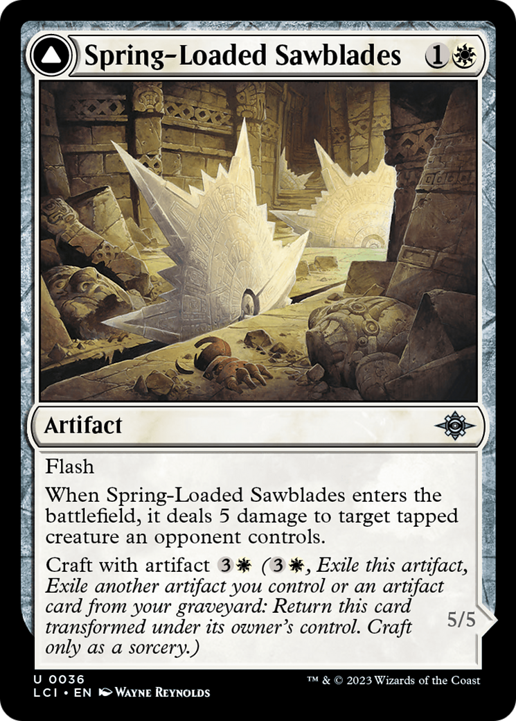 Spring-Loaded Sawblades // Bladewheel Chariot [The Lost Caverns of Ixalan] | Jomio and Rueliete's Cards and Comics