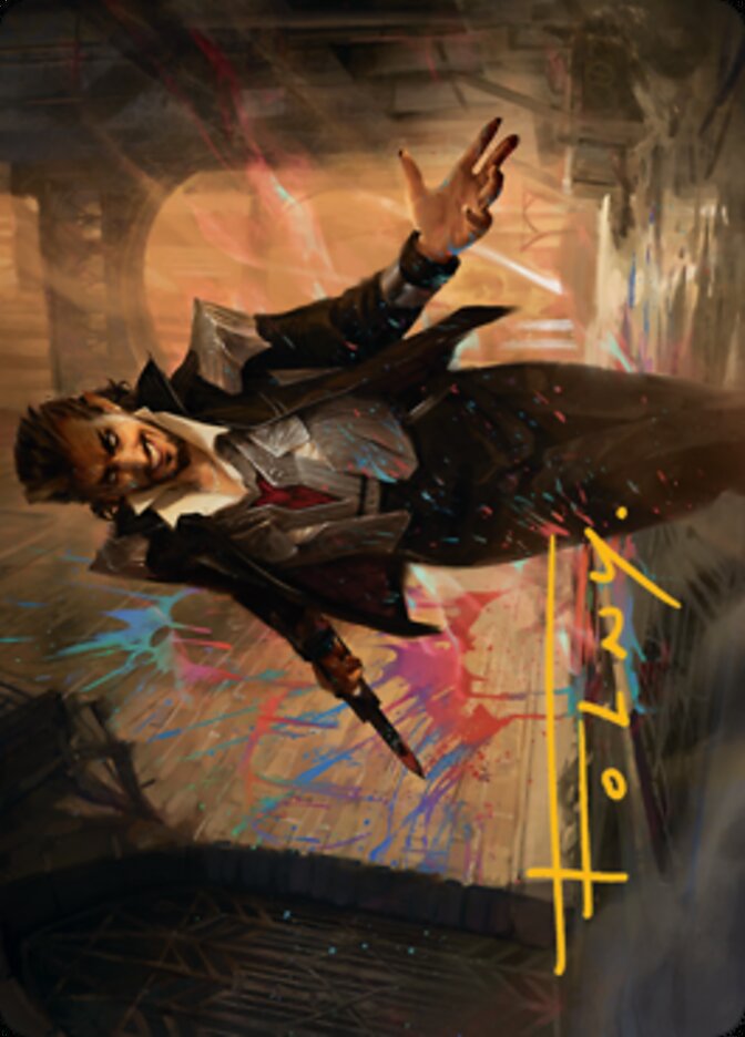 Anhelo, the Painter Art Card (Gold-Stamped Signature) [Streets of New Capenna Art Series] | Jomio and Rueliete's Cards and Comics