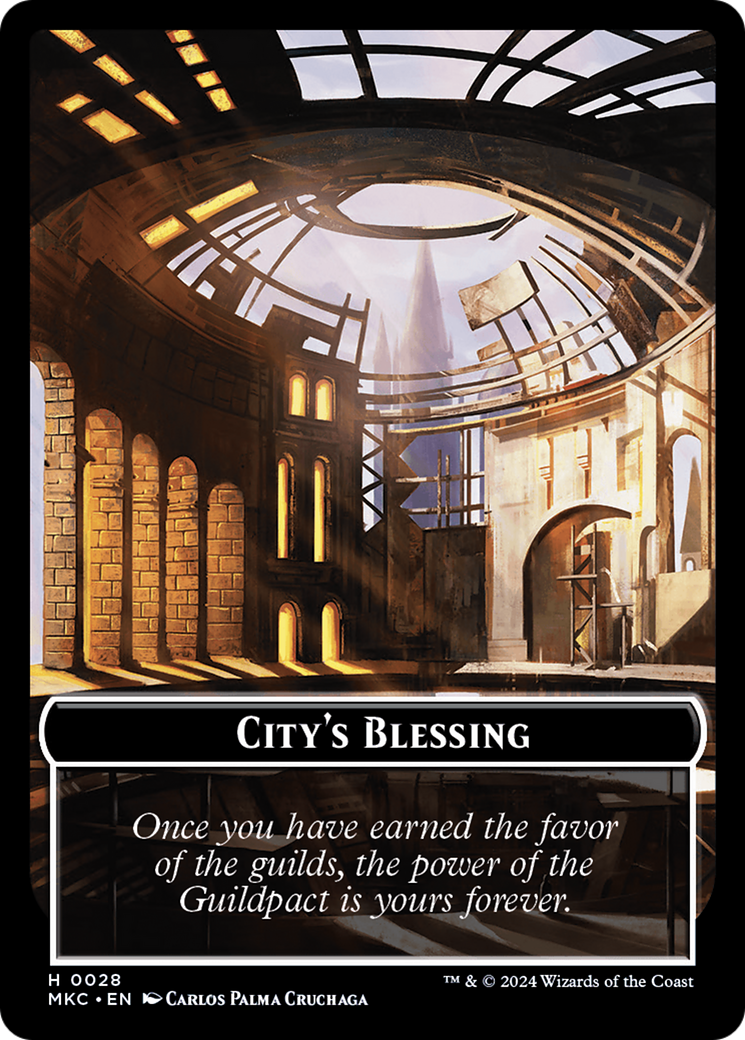 City's Blessing // Human Soldier Double-Sided Token [Murders at Karlov Manor Commander Tokens] | Jomio and Rueliete's Cards and Comics