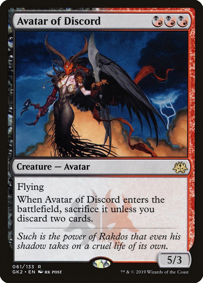 Avatar of Discord [Ravnica Allegiance Guild Kit] | Jomio and Rueliete's Cards and Comics