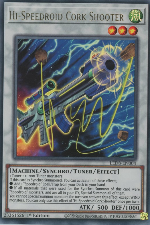 Hi-Speedroid Cork Shooter [LED8-EN004] Ultra Rare | Jomio and Rueliete's Cards and Comics