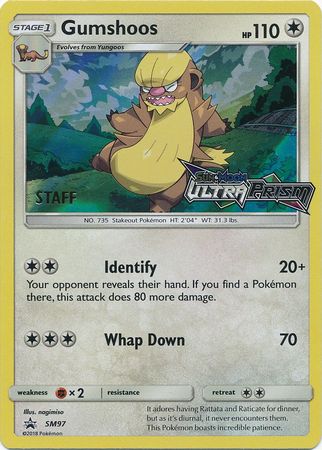 Gumshoos (SM97) (Staff Prerelease Promo) [Sun & Moon: Black Star Promos] | Jomio and Rueliete's Cards and Comics