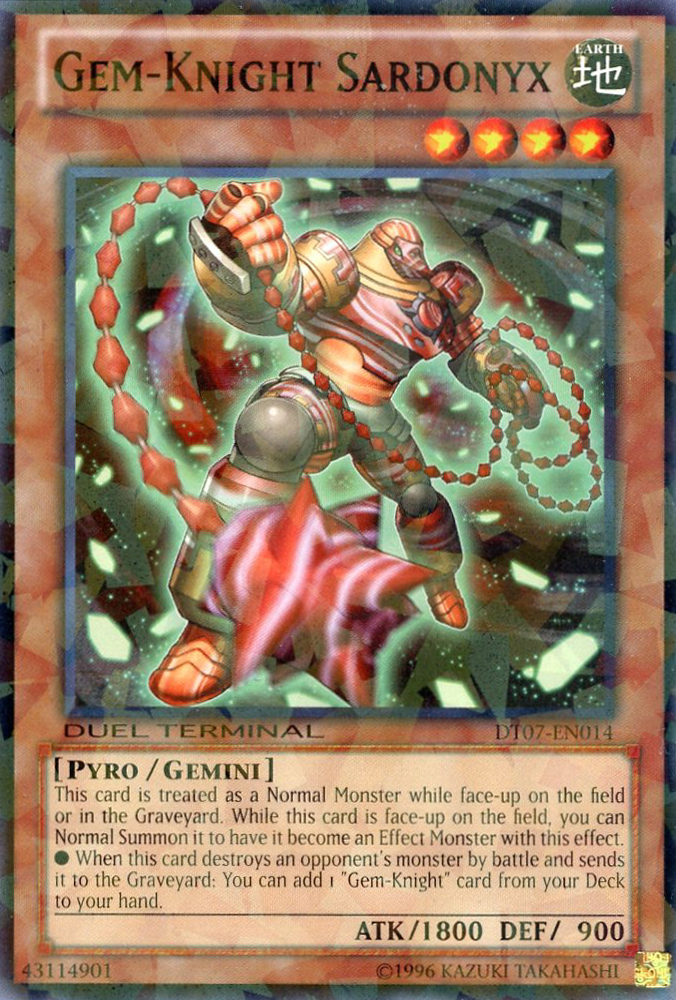 Gem-Knight Sardonyx [DT07-EN014] Common | Jomio and Rueliete's Cards and Comics