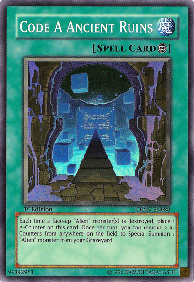 Code A Ancient Ruins [CRMS-EN088] Super Rare | Jomio and Rueliete's Cards and Comics