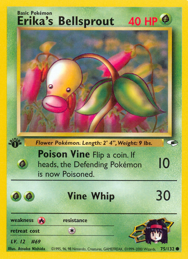 Erika's Bellsprout (75/132) [Gym Heroes 1st Edition] | Jomio and Rueliete's Cards and Comics