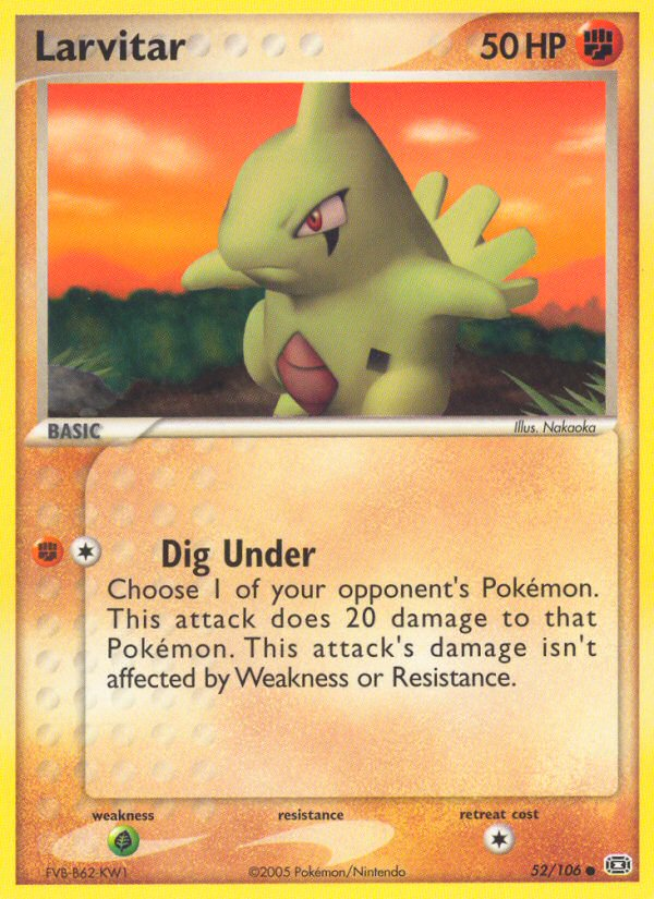 Larvitar (52/106) [EX: Emerald] | Jomio and Rueliete's Cards and Comics